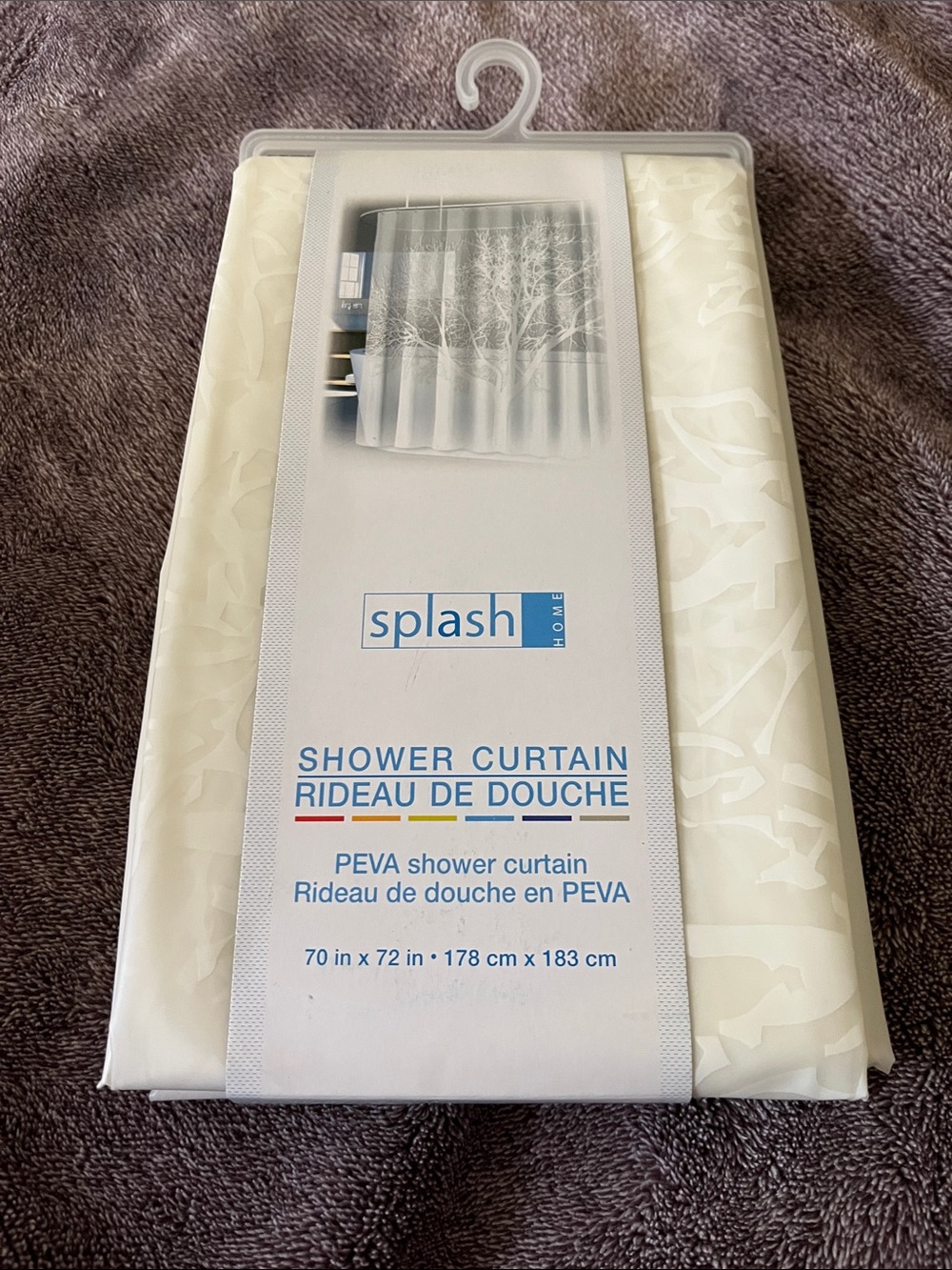 Splash Pearl Textured PEVA Shower Curtain